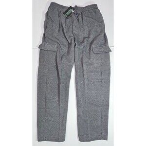 NWT Original Deluxe Mens Fleece Cargo Joggers Sweatpants Gray Size 2XL HK93295